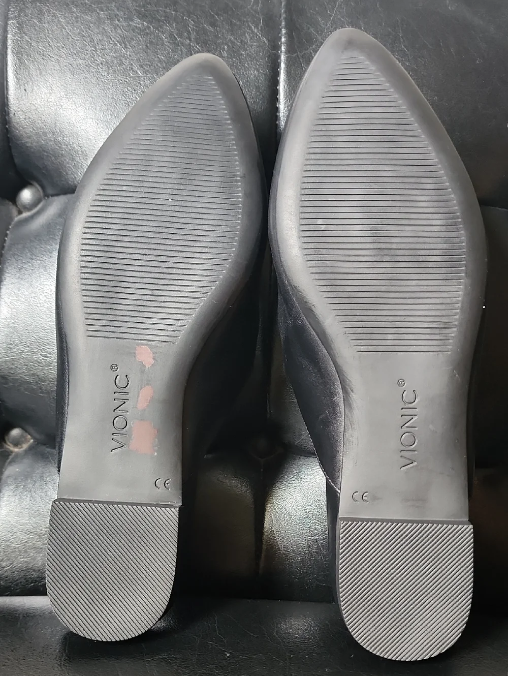 VIONIC Starling Black Leather Mules Slides Loafers Arch Support Chain Link 8.5 - Picture 10 of 12